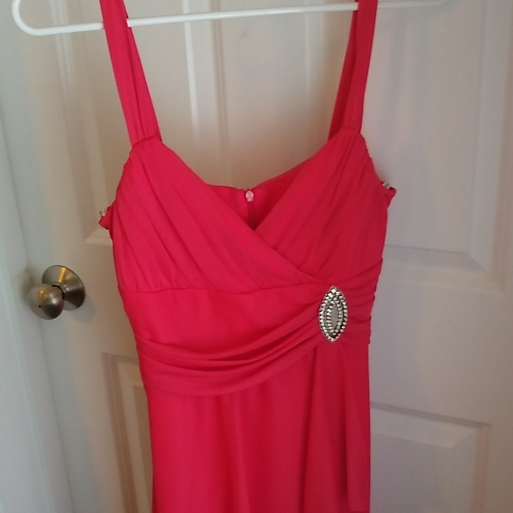 Coral pink dress